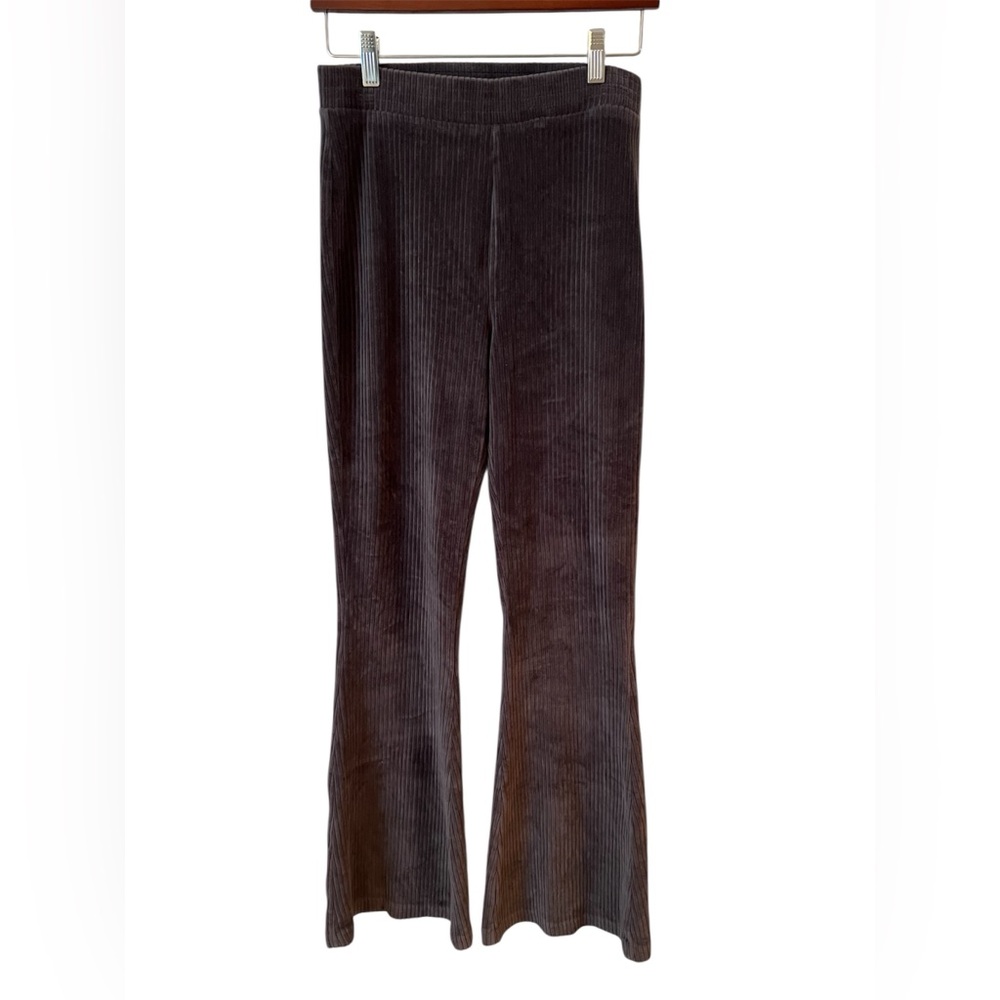 Aerie Women's Gray Flare Corduroy Leggings Size M Casual Ankle
